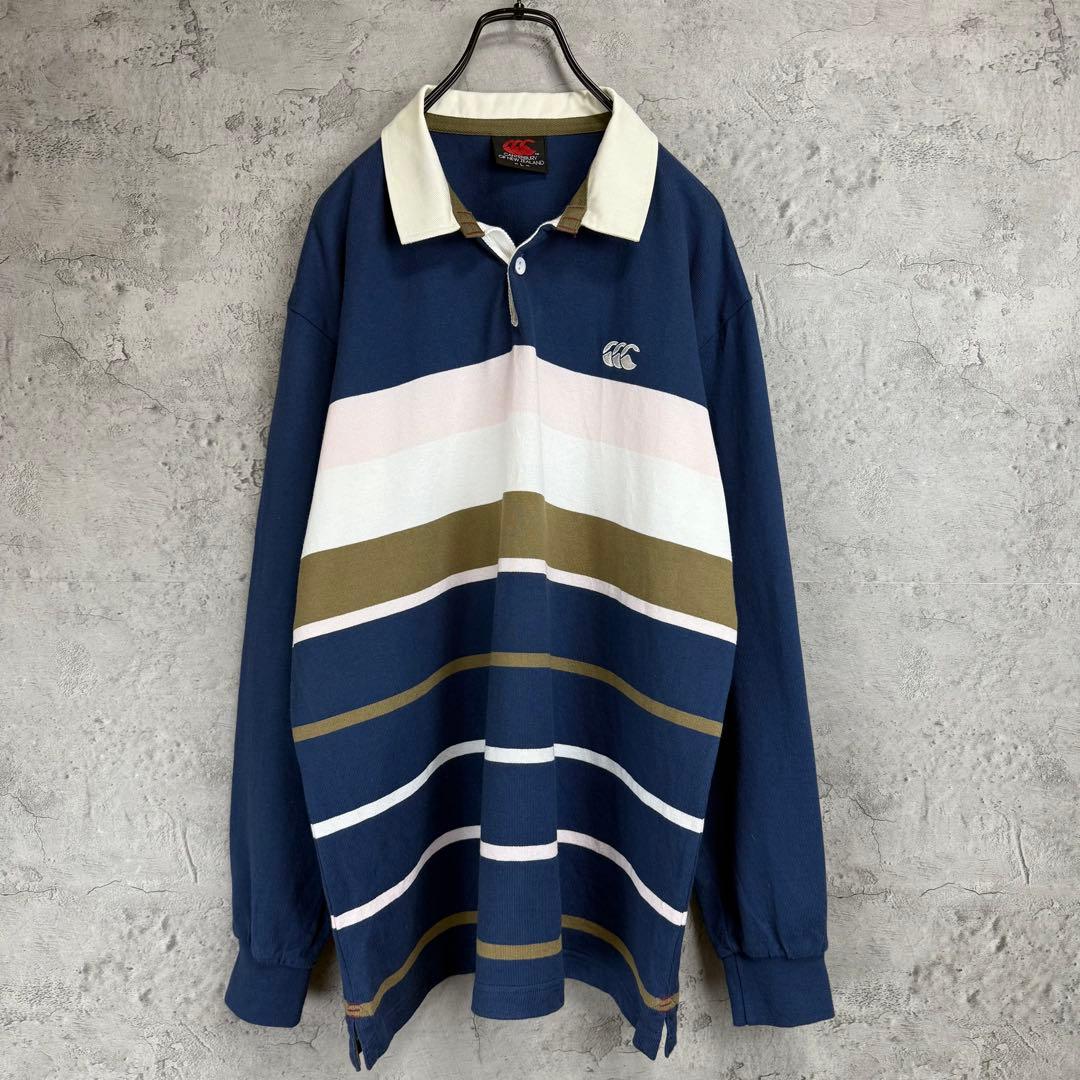 90's 00's Canterbury カンタベリー　ボーダーラガーシャツ