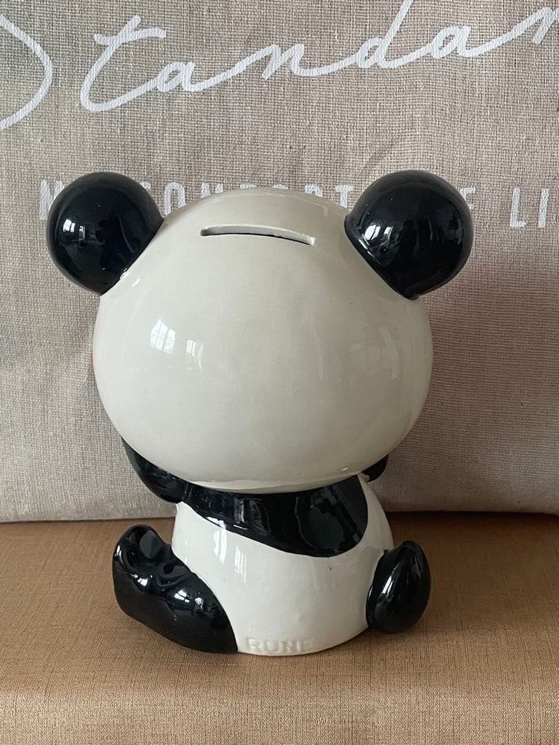 内藤ルネ“赤電話をかけるパンダの貯金箱”昭和レトロ　ビンテージ品　インテリア