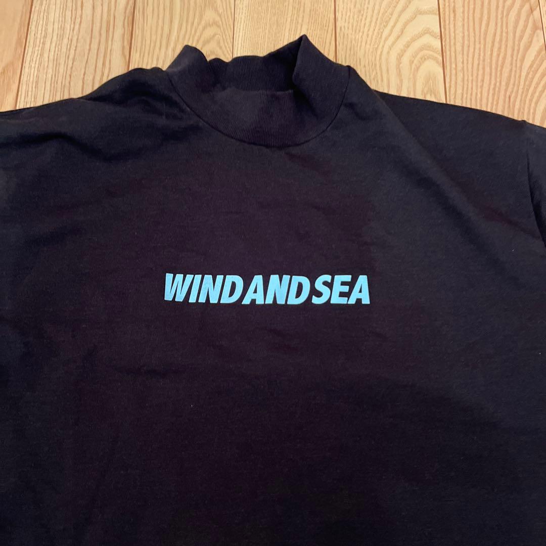 WINDANDSEA ウィンダンシー モックネックシャツ ブラック　Lサイズ