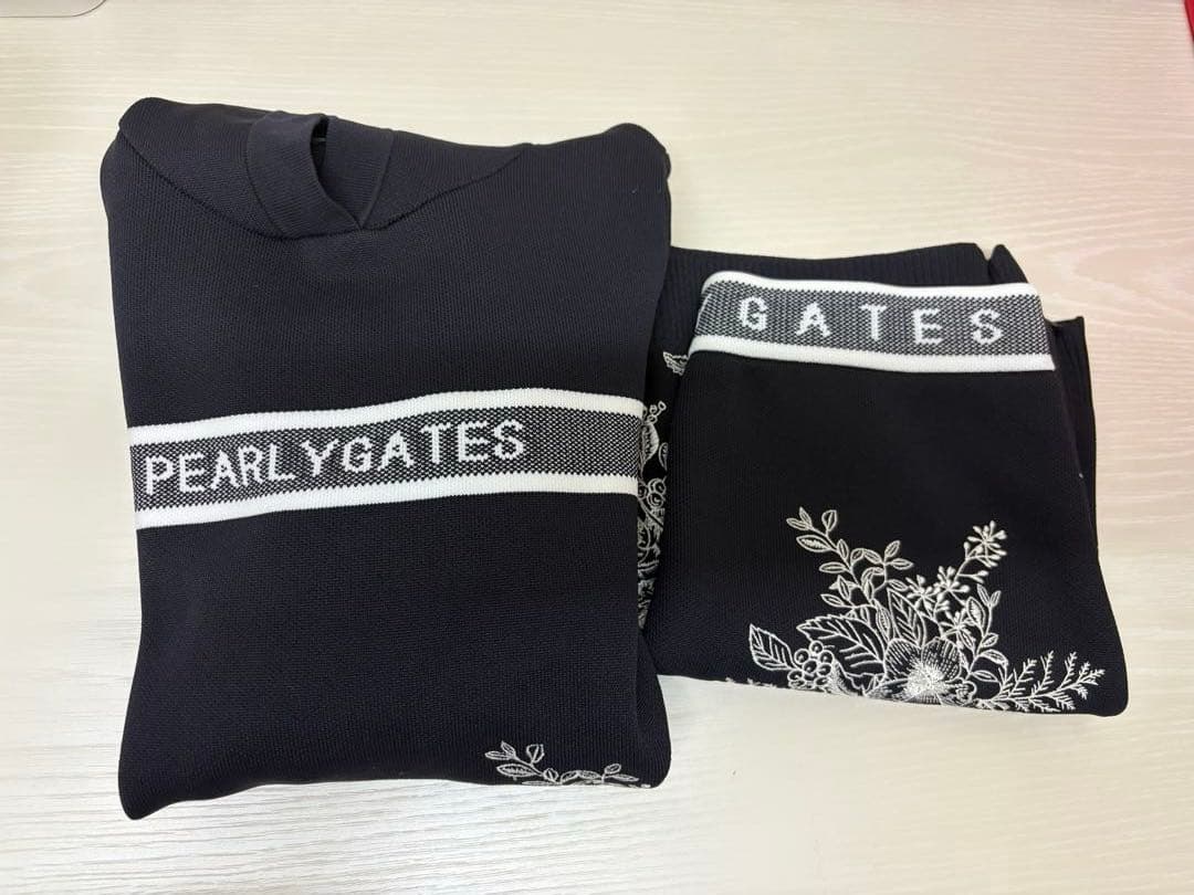 PEARLY GATES ネイビー セーター・スカートセット