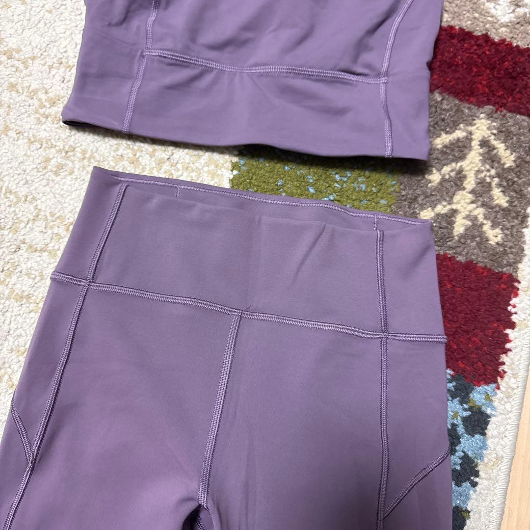 【美品】Lululemon セットアップ パープルサイズ4