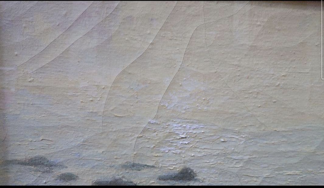 菅 鉄郎 「焚き火」油絵 絵画 な日本画 古民家
