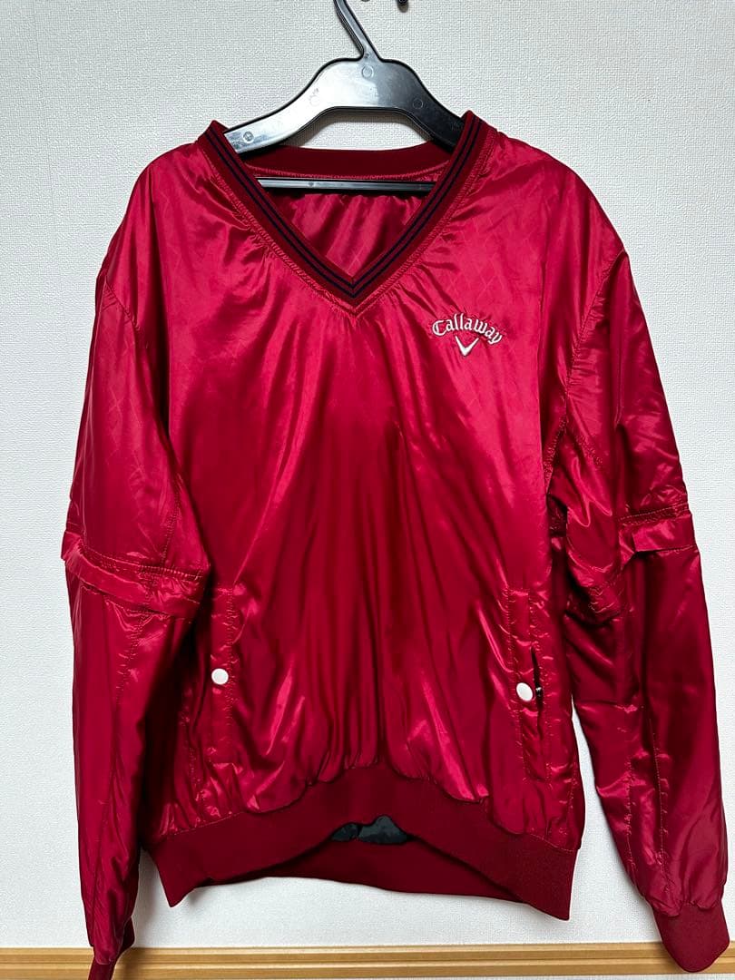 Callaway レッド ナイロンジャケット　アーガイル　4WAY 美品　ゴルフ