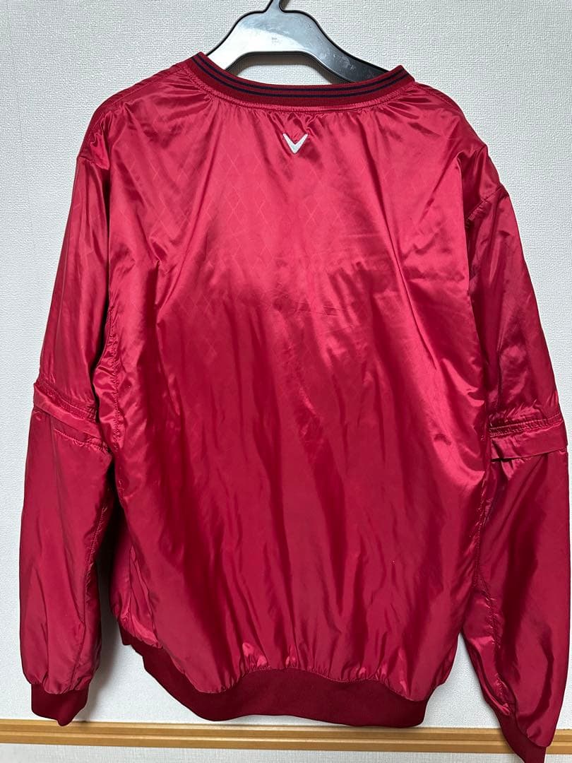 Callaway レッド ナイロンジャケット　アーガイル　4WAY 美品　ゴルフ