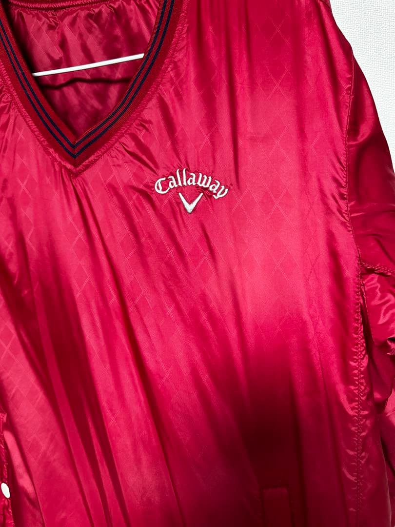Callaway レッド ナイロンジャケット　アーガイル　4WAY 美品　ゴルフ