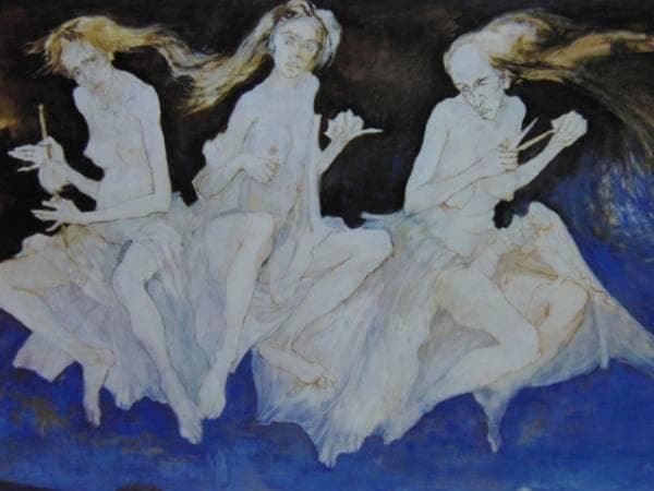 ジャンセン、【生命をつかさどる3人の神々】、希少画集画、高級新品額