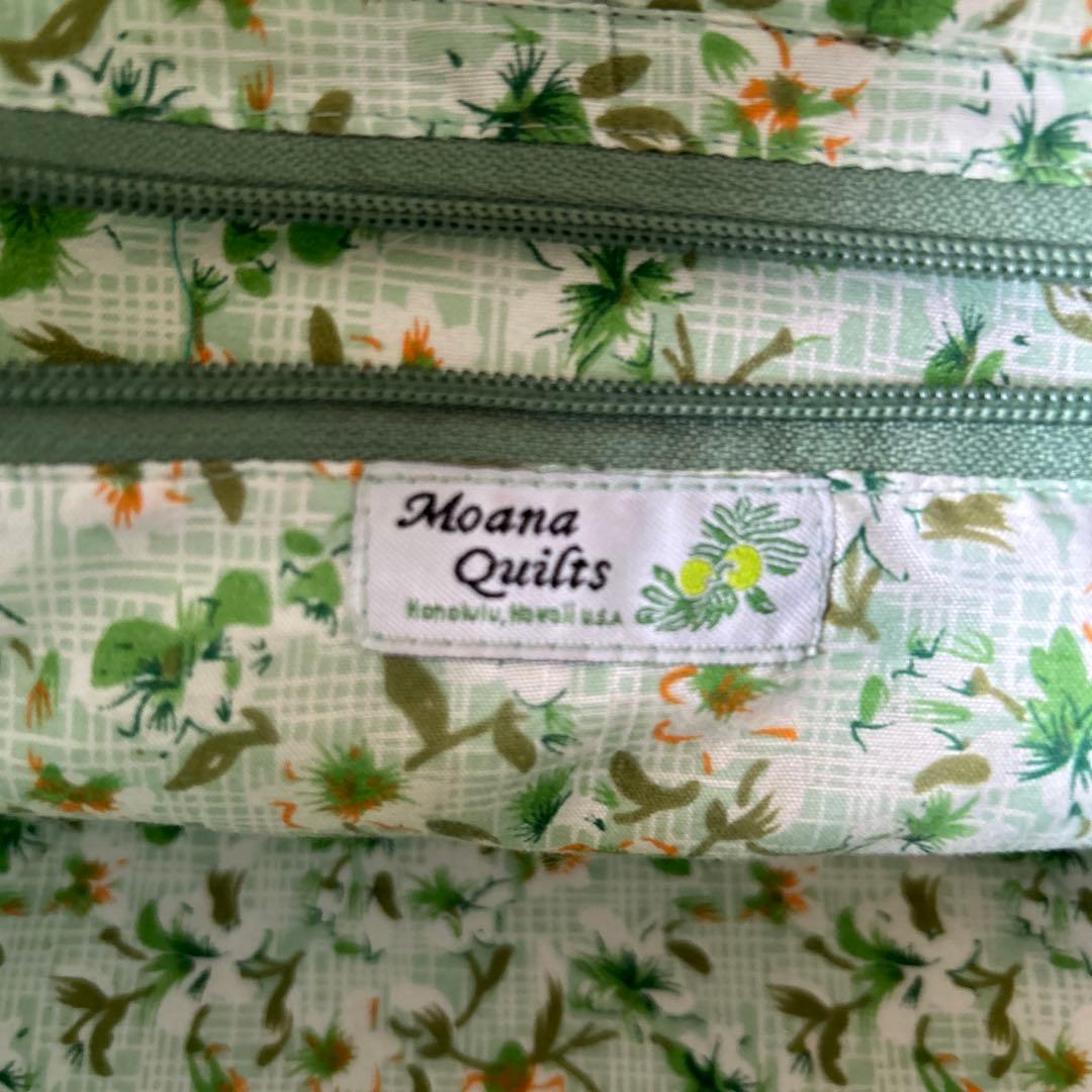 Moana Quilts ハワイアンキルト ボストンバッグ ミント色モアナキルト