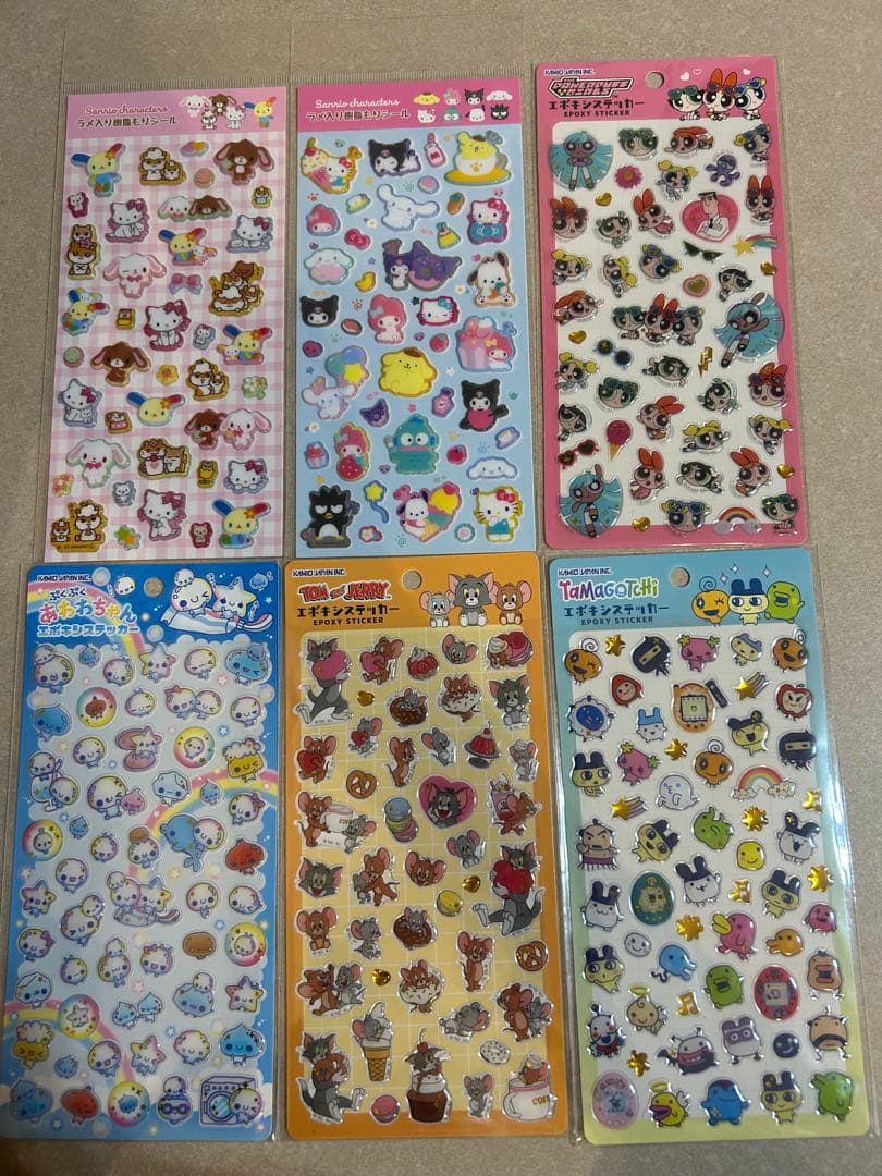 たまごっち、パワパフなど　シールまとめ売り13点