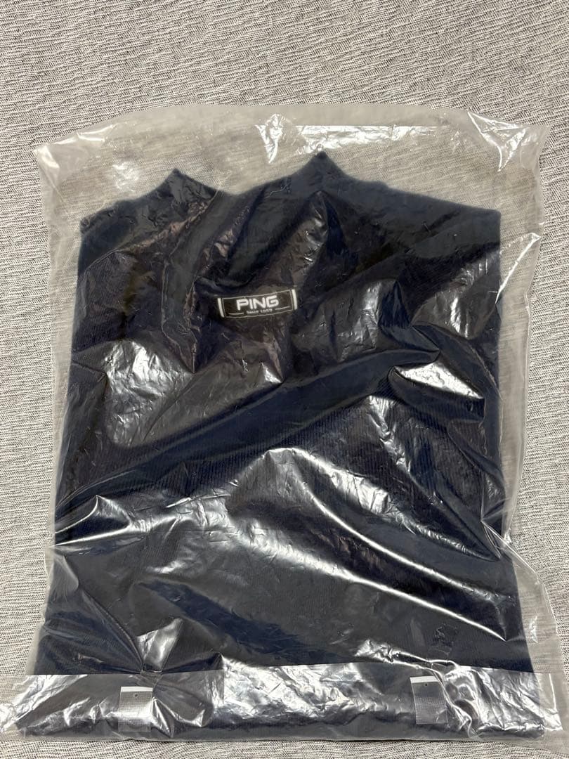 M 【PING】クルーネックニットプルオーバーカレッジニット　レディース　紺