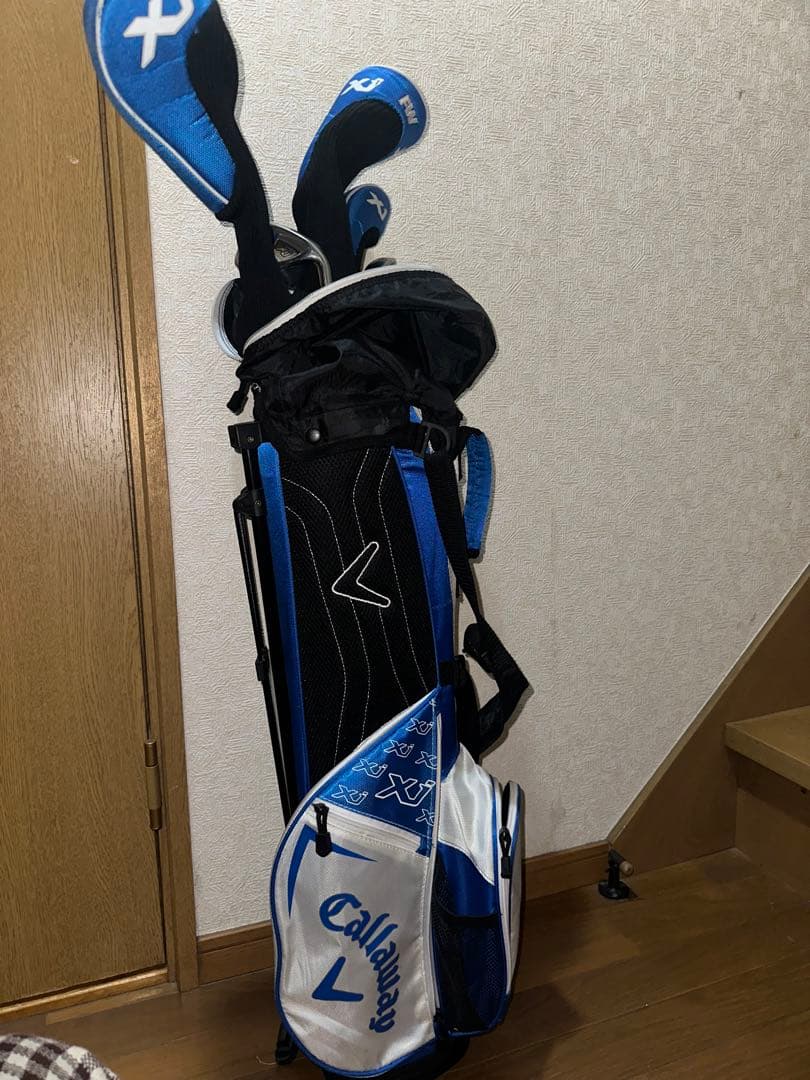 Callaway キャディバッグ 青白 アイアン付き