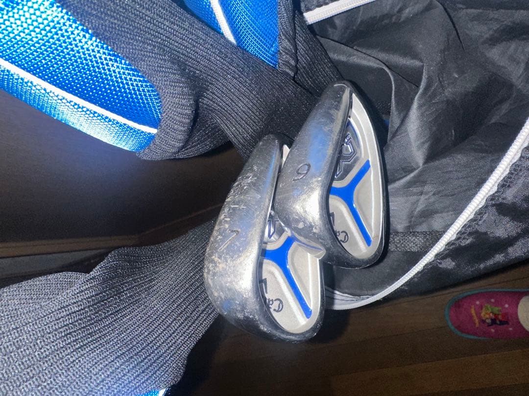 Callaway キャディバッグ 青白 アイアン付き