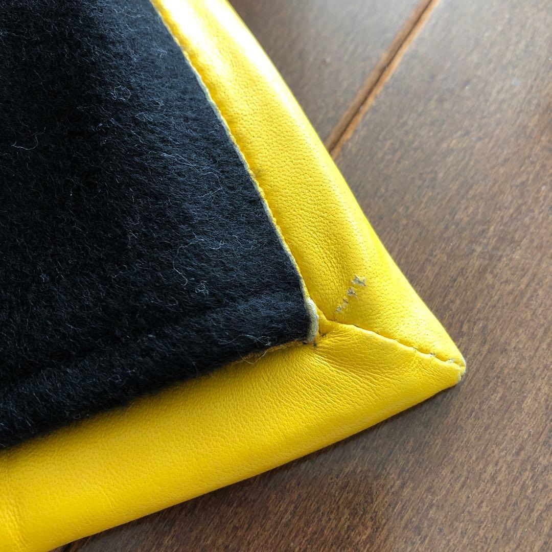 Vintage RALPH LAUREN ウール×レザー　カバー　ピローシャム