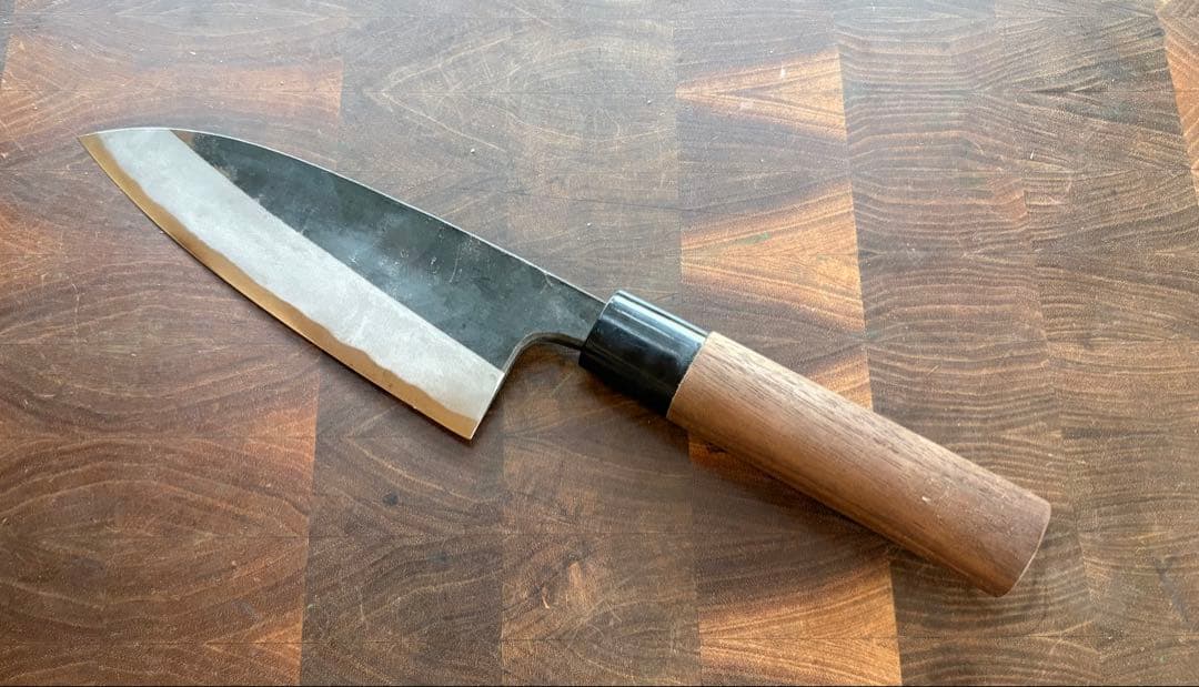 土佐打刃物　宗石　黒打　出刃　150mm 包丁　5寸　青紙　両刃　釣り
