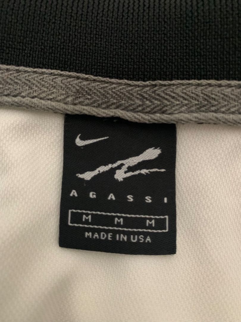 米国製 NIKE ナイキ AGASSI アガシ 半袖ゲームシャツ