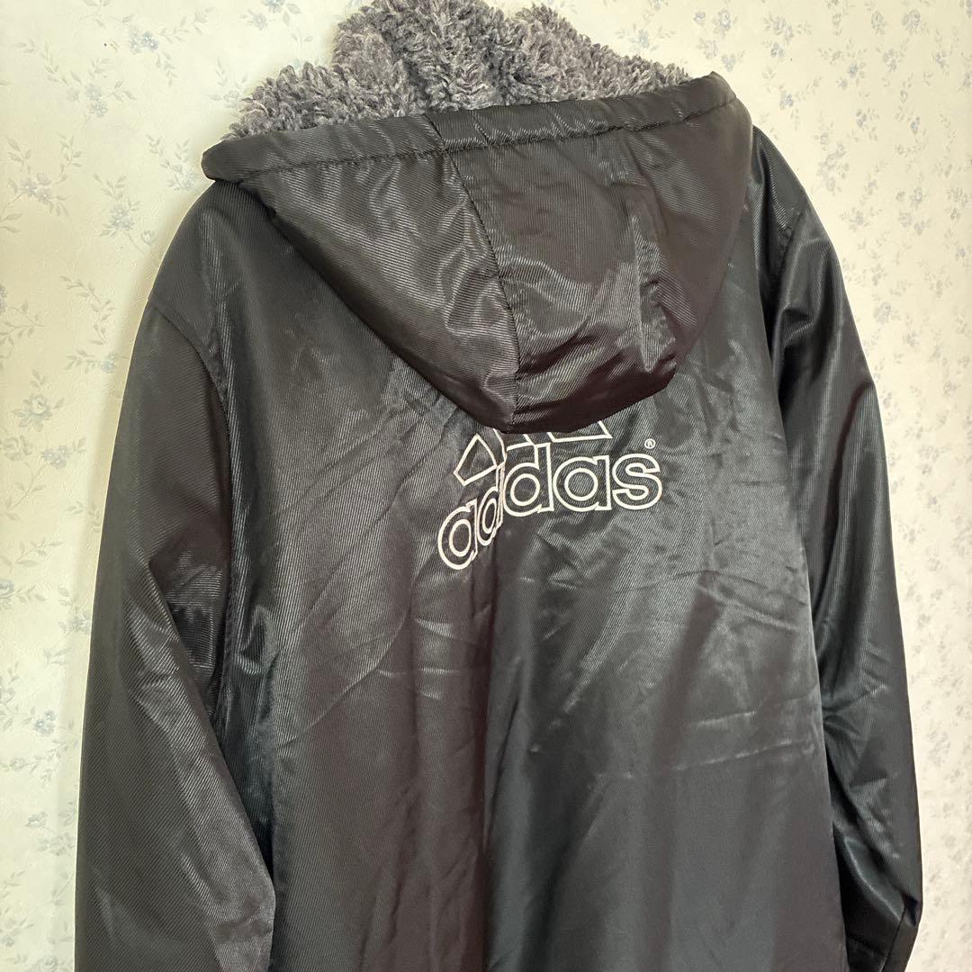 美品　レア　adidas ブラック ベンチコート　冬 最終値下げ