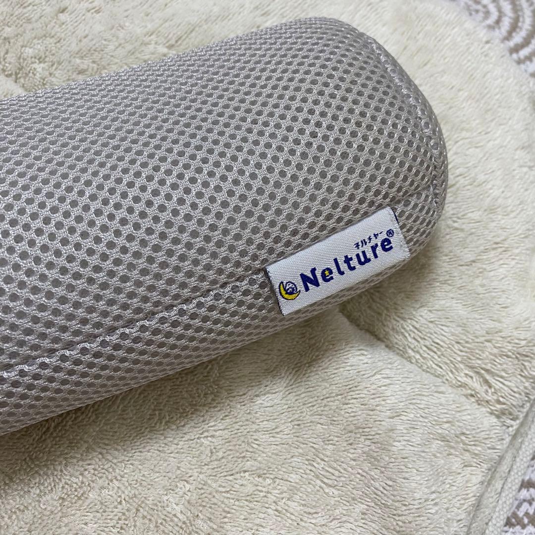 今治睡眠用タオル2 枕　グレー　ポール付き