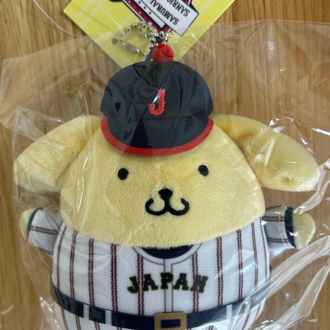 匿名配送　 ポムポムプリン　侍ジャパン　野球ユニフォーム ぬいぐるみ 2体セット