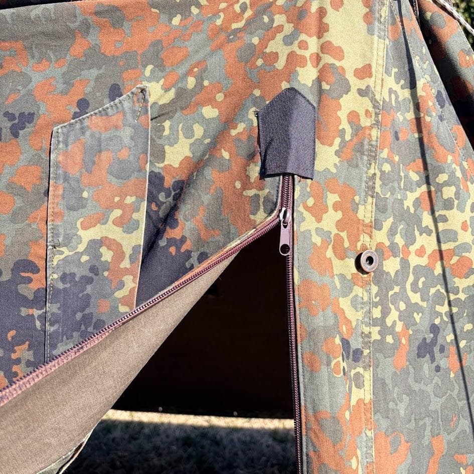【希少】ドイツ軍 軍幕 パップテント ファスナー加工済み 2枚セット