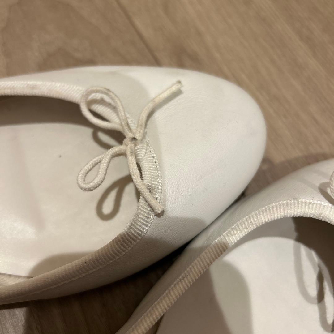 repetto ホワイトバレエシューズ