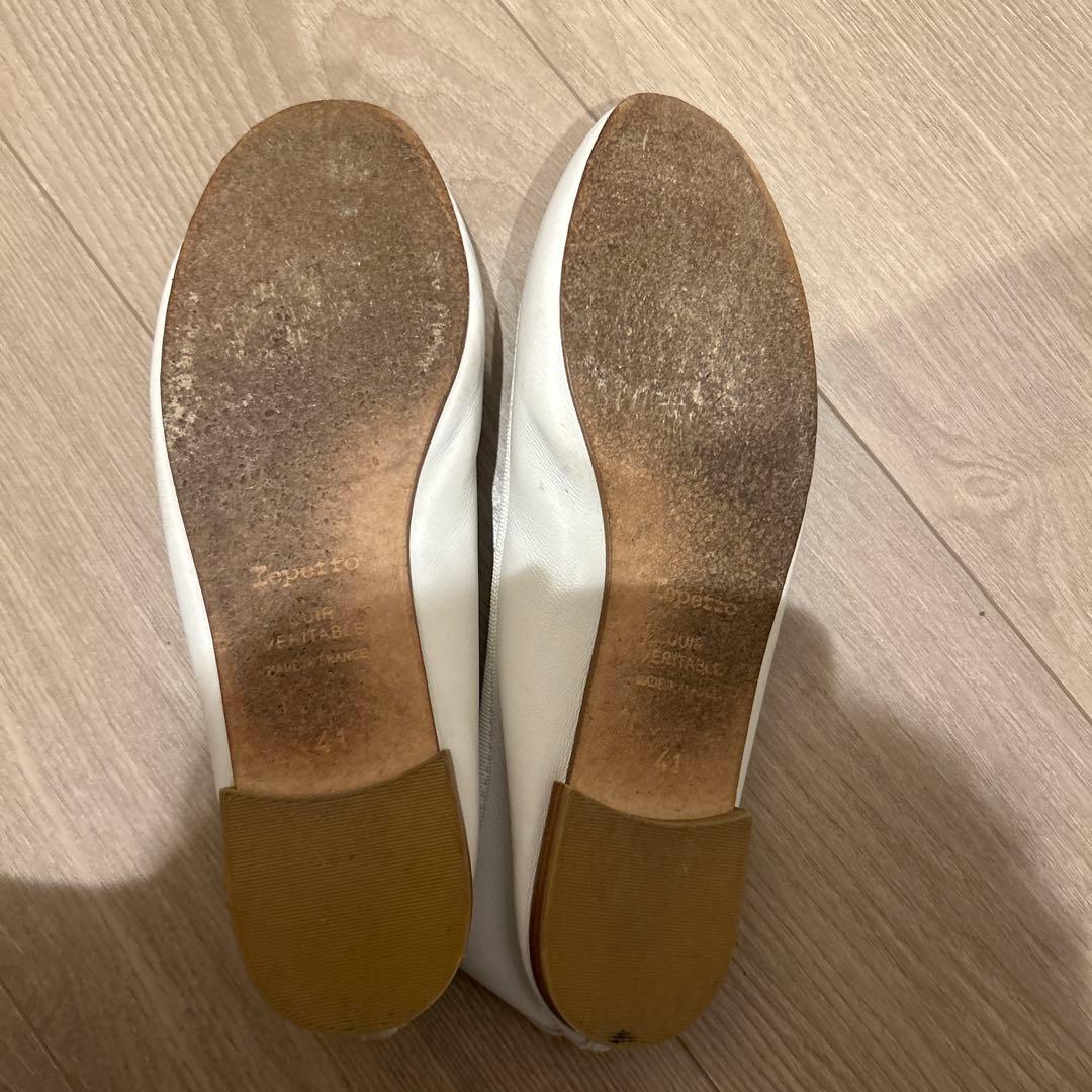 repetto ホワイトバレエシューズ