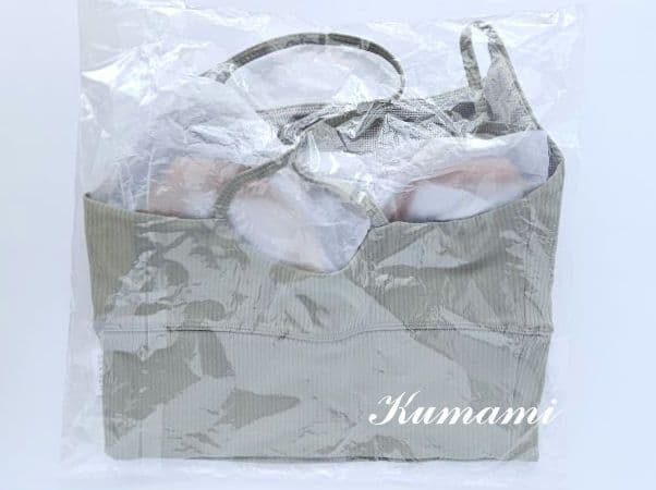 ラバ　SUKALA　ベーシックリブクロスブラトップ/ライトカーキ　M　未開封品