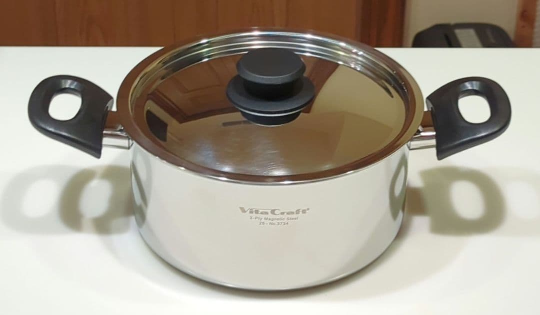 【未使用】ビタクラフト 両手鍋 20cm 3.2L 無水調理 IH対応