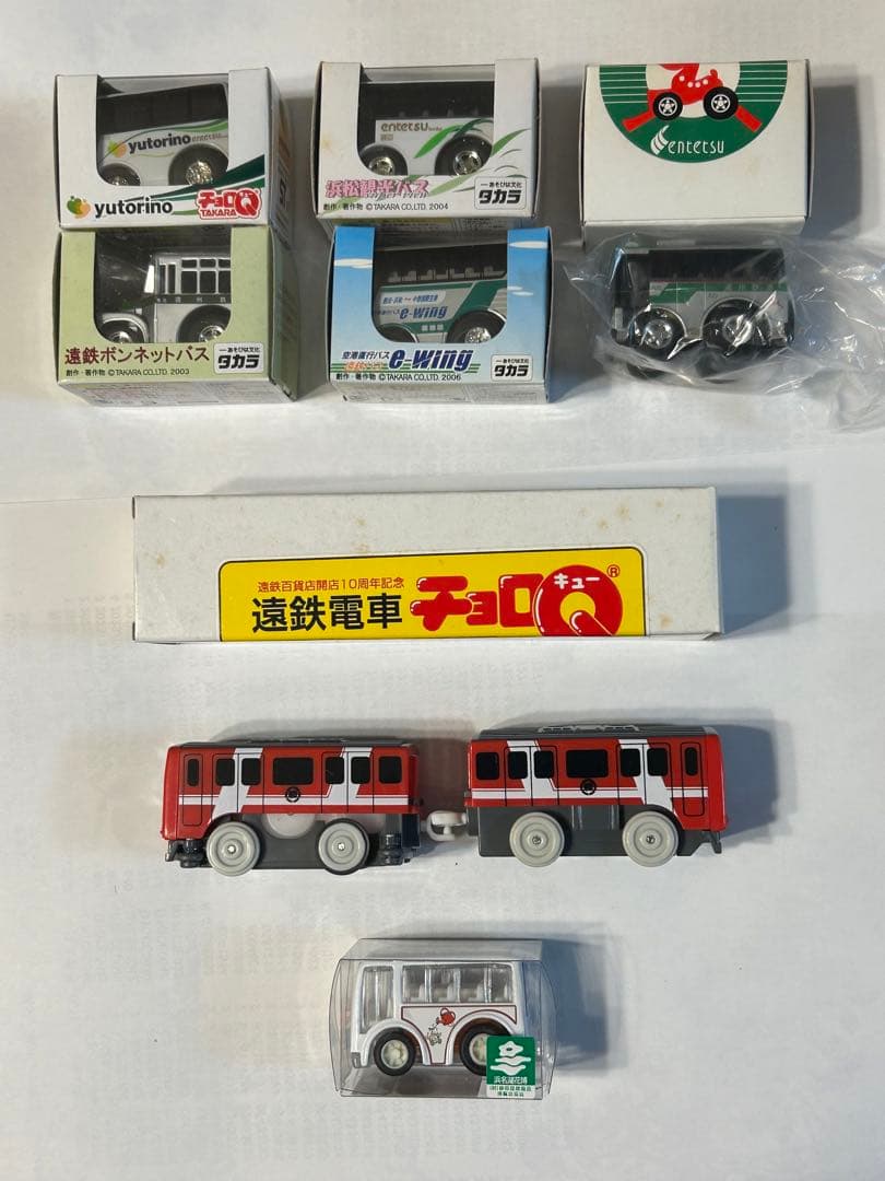 限定品　遠鉄電車、遠鉄バスチョロQ+浜名湖花博バス