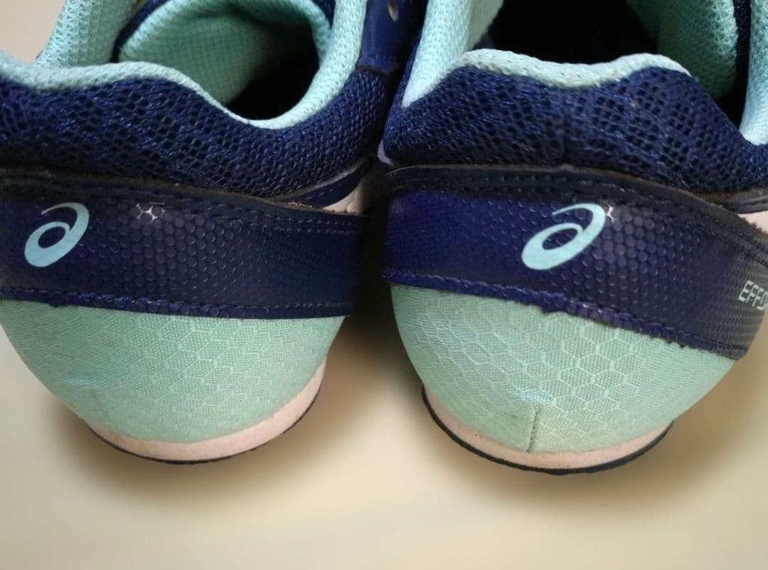 ASICS EFFORT スパイクシューズ 23,5 ネイビー/ミント