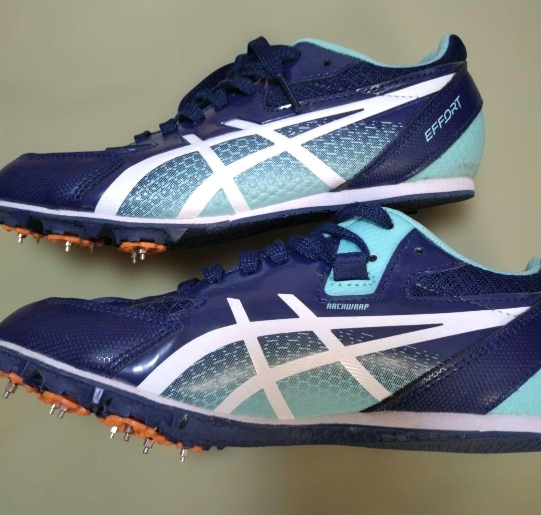 ASICS EFFORT スパイクシューズ 23,5 ネイビー/ミント