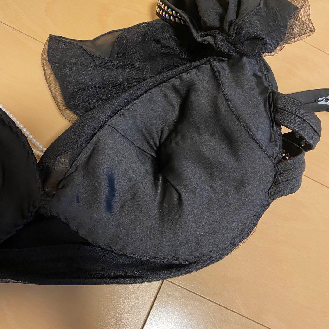 XXL ベリーダンス　衣装　黒　パール