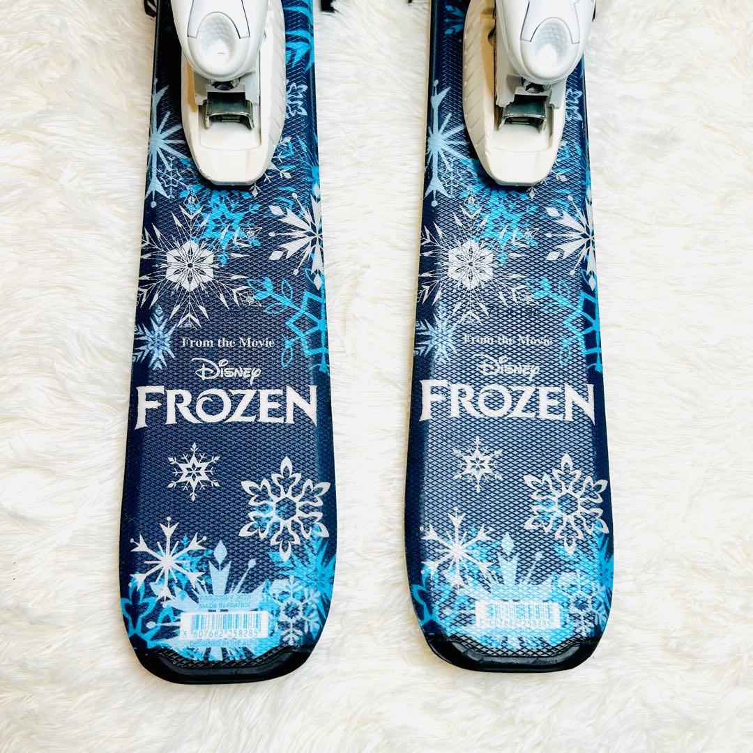 【美品】ロシニョール アナ雪 エルサ 子供用スキー板 110cm ビンディング付