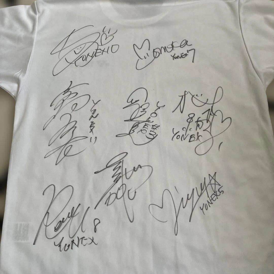ヨネックス直筆サイン入りウェア　Tシャツ M 白