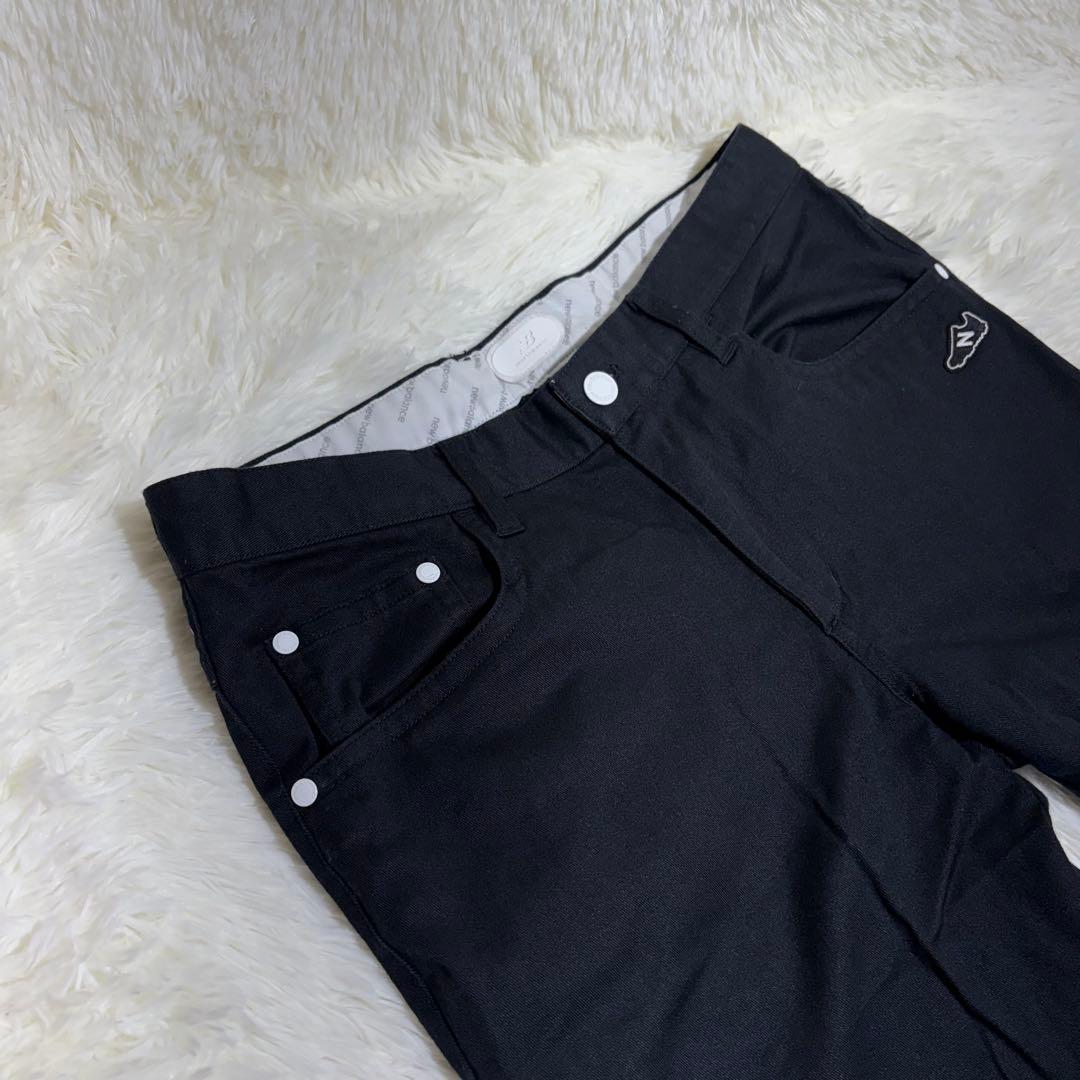 美品☆ニューバランス ゴルフ ストレッチ パンツ　M　NBG　シューズロゴ　人気