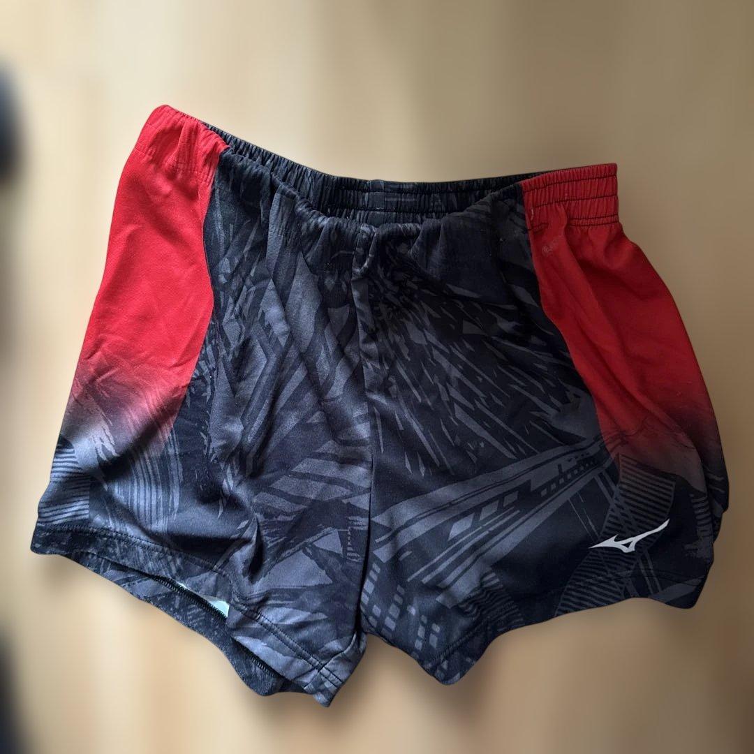 Mizuno バレーボールパンツ XL ブラック/レッド