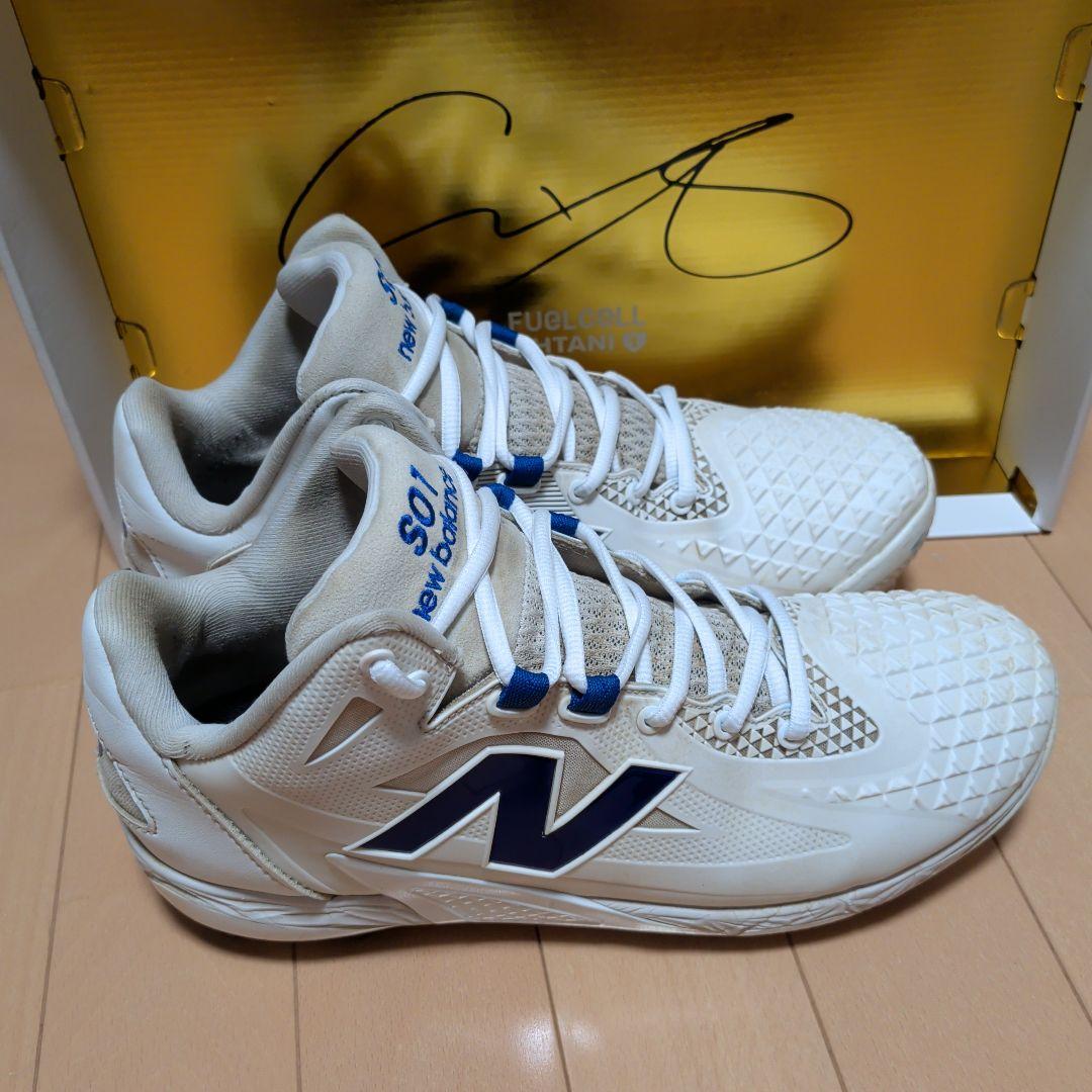 new balance S01 スパイク ホワイト/ブルー