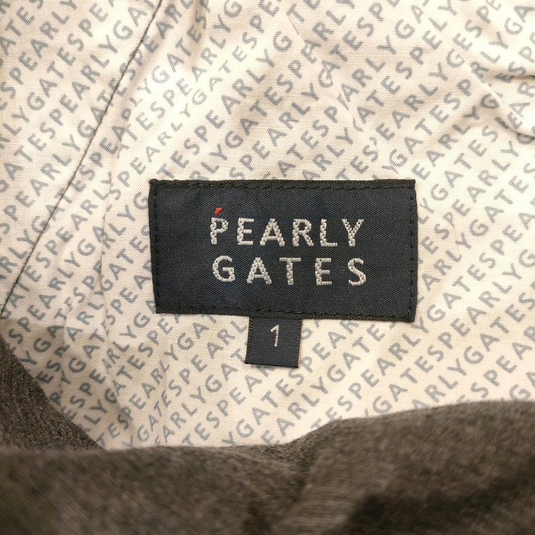 【新品 】PEARLYGATES モノグラム総柄　ゴム　ジップアップMグレー綿