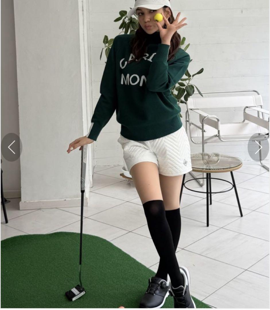 新品未使用 モナデルソル 中綿キルティングショートパンツ 白 M