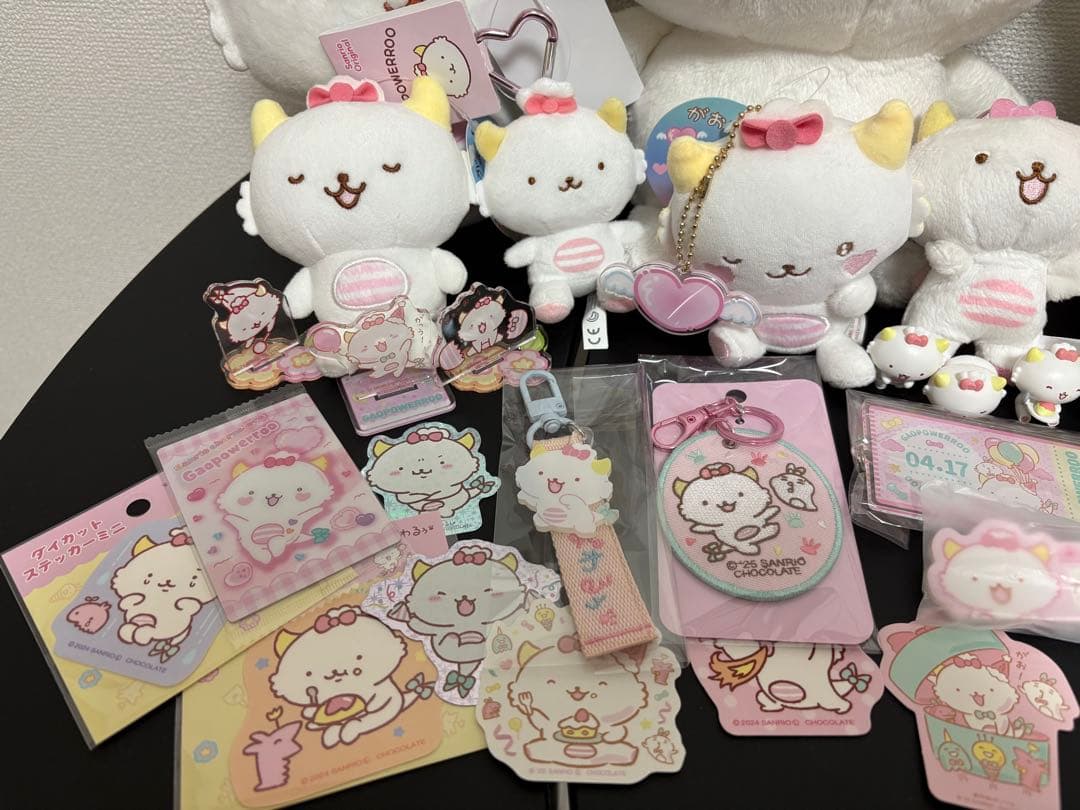 サンリオ がおぱわるぅ ぬいぐるみ マスコット シール グッズセット キャラ大