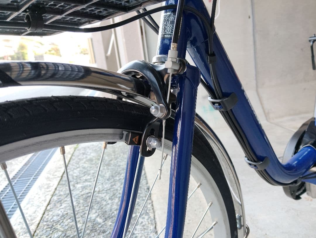 青 電動アシスト自転車 シティタイプ。大阪府阪南市引き取り条件