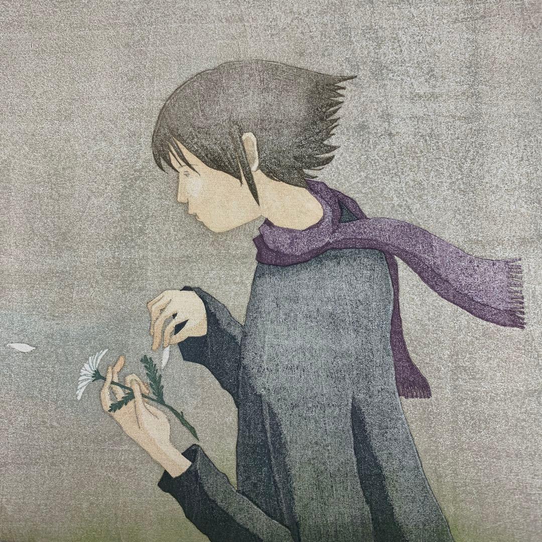 鈴木敦子「花占い」限定10 木版画　ラストの1枚です