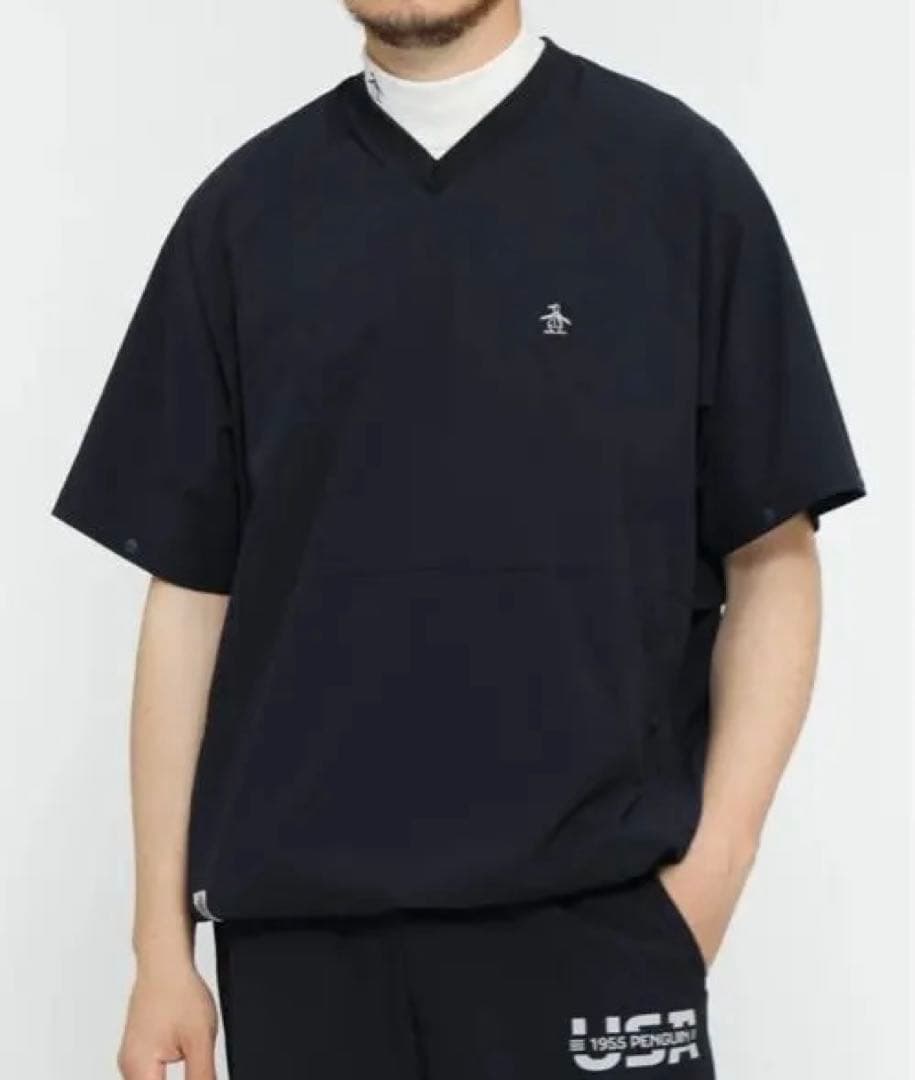 MUNSINGWEAR ネイビー Vネックシャツ