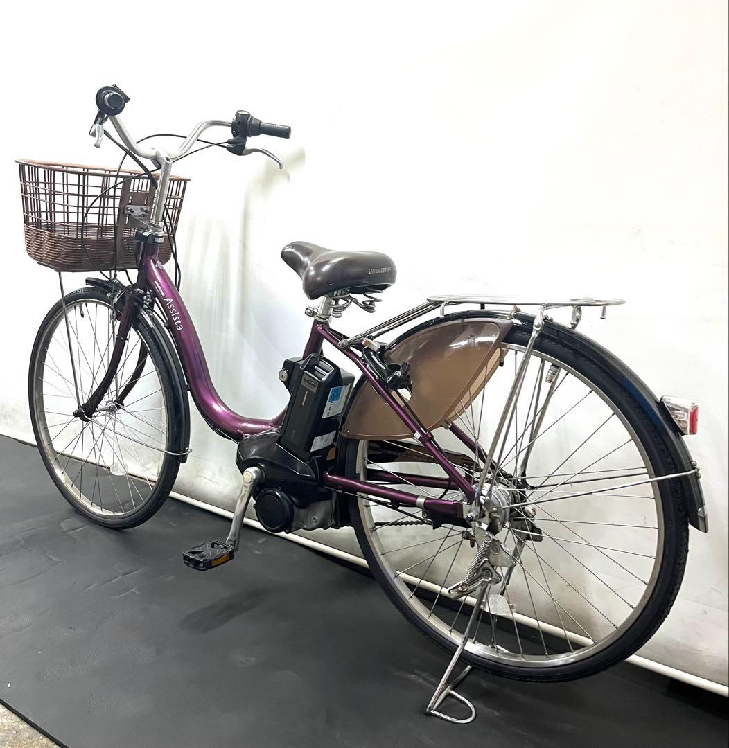 1年保証 送料無料　ブリヂストン　アシスタ　26インチ　紫色　電動アシスト自転車