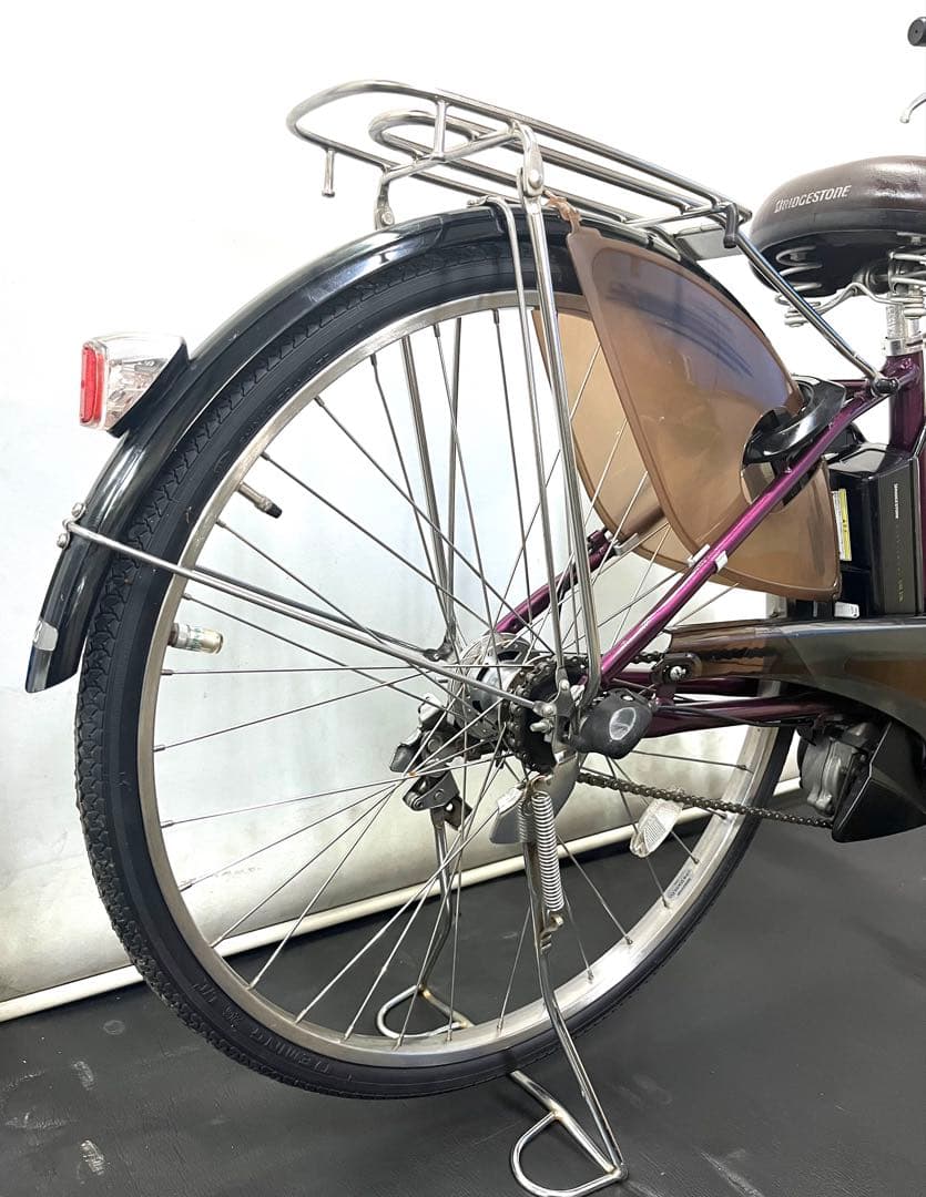 1年保証 送料無料　ブリヂストン　アシスタ　26インチ　紫色　電動アシスト自転車