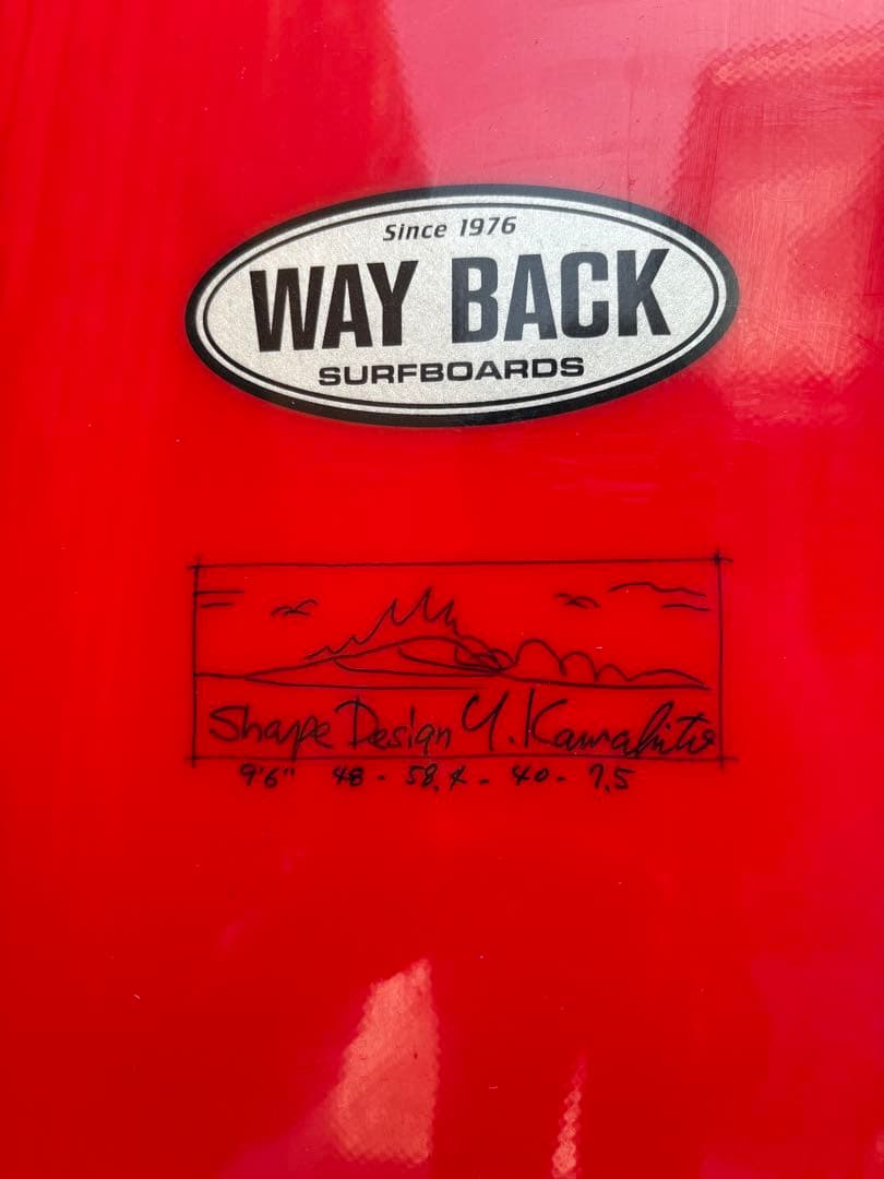 WAY BACK ロングボード 9’6 ハンドシェイプ 静波サーフショップ