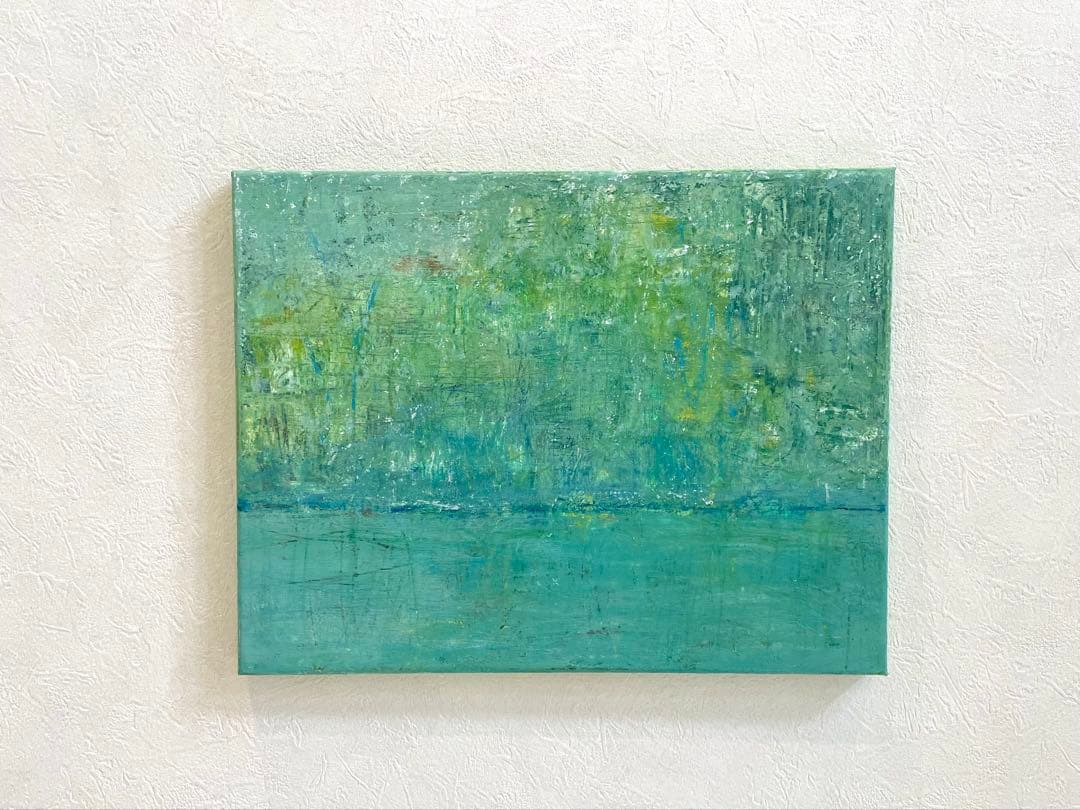 542 抽象画 アクリル画 原画 モダン キャンバスボード F6 明日を見つめる