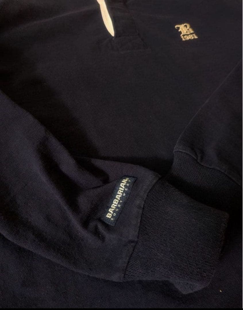 BARBARIAN ネイビー ラガーシャツ RUGBY shirt