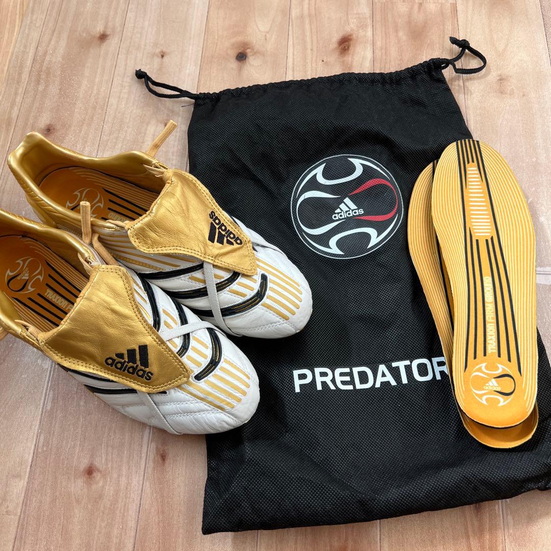 未使用　adidas プレデターアブソリュートFG ホワイト/ゴールド　25.5