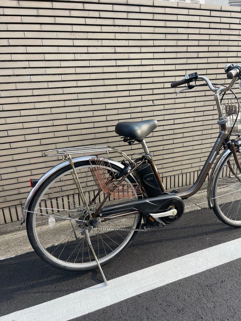 パナソニック電動アシスト自転車 ブラウン 前バスケット付き26CPNA37