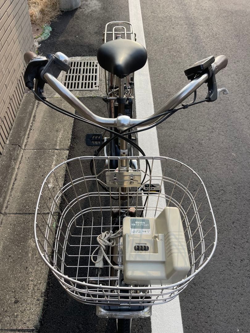 パナソニック電動アシスト自転車 ブラウン 前バスケット付き26CPNA37