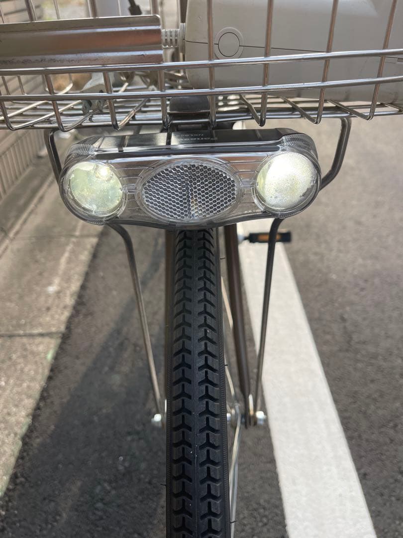 パナソニック電動アシスト自転車 ブラウン 前バスケット付き26CPNA37